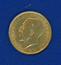 GOLD ENGLISH FULL SOVEREIGN KING GEORGE V 1912