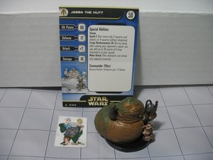 =Star Wars Miniatures REBEL STORM Jabba the Hutt 50/60 with card=