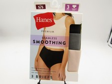 Hanes Premium Women's Smoothing Seamless Briefs Underwear 3Pk Size 5/S