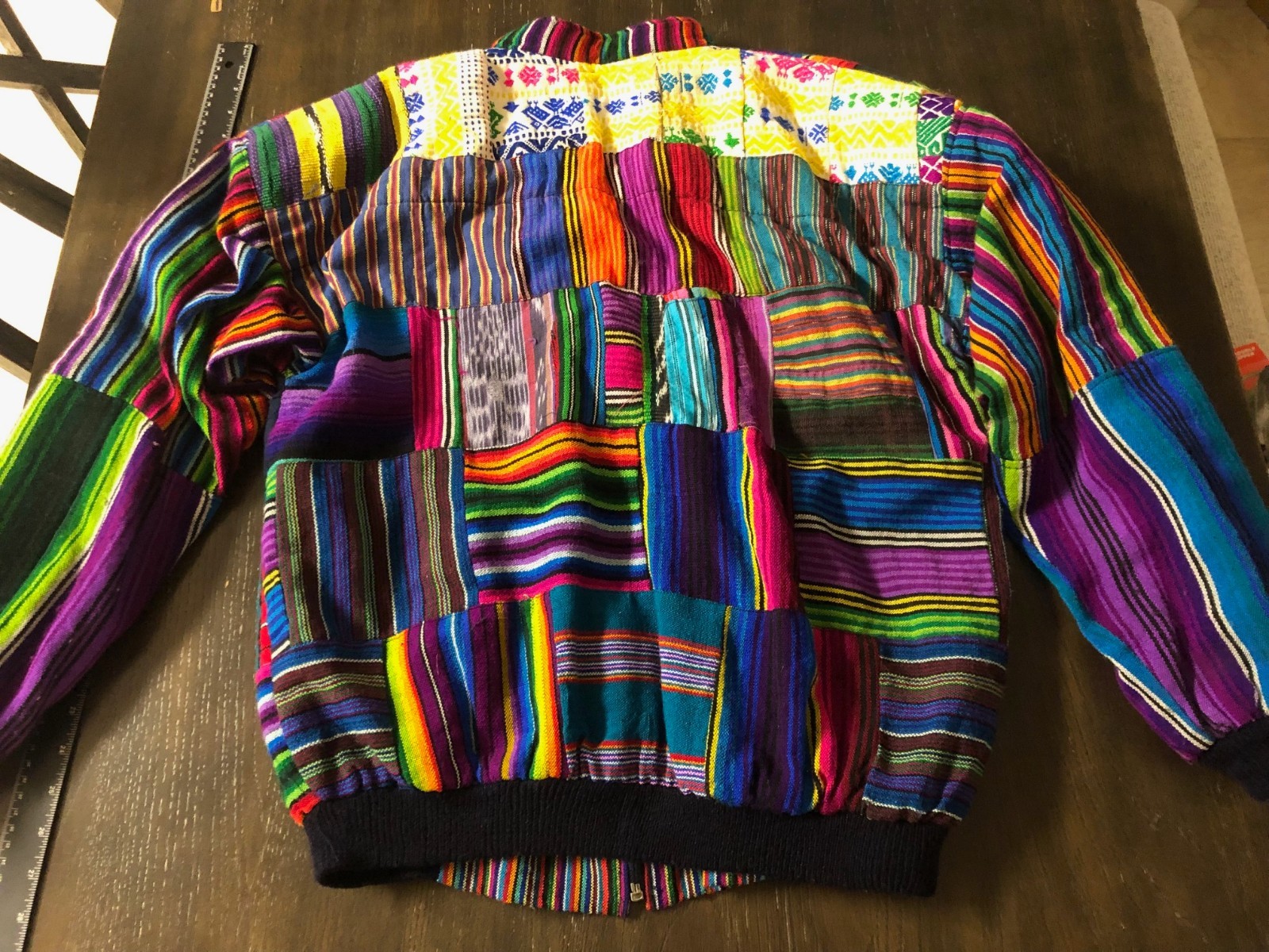 Guatamala patchwork bomber jacket 90s multicolore… - image 4