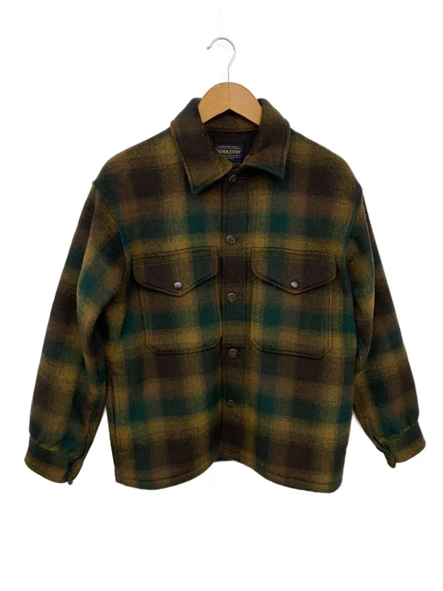 PENDLETON Blouson, Small, Wool, Green Check, 9575… - image 1