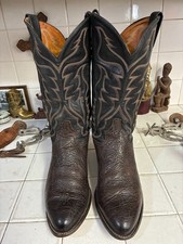 Tony Lama 6171 MADE IN USA BROWN COWBOY WESTERN TRAIL RIDER BOSS BOOTS 10.5 D