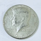 1965 Kennedy Half Dollar 40% Silver, Circulated Coin #7145