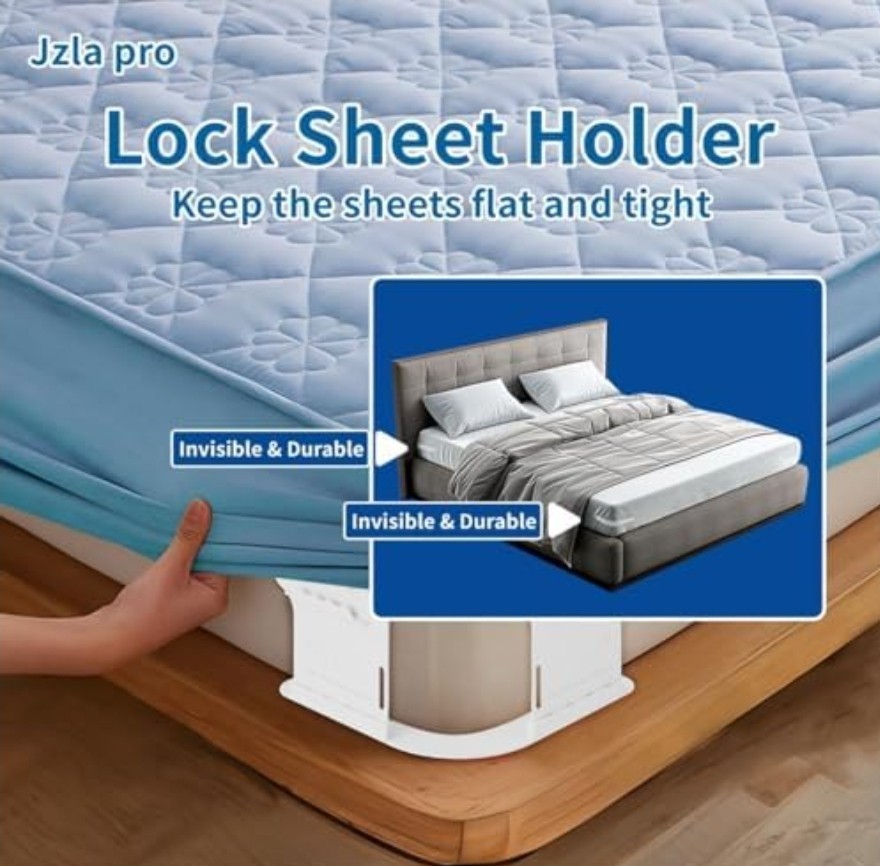 Jzla pro Lock Sheet Holders Keep Sheets Tight Heavy Duty Bed Sheet Holder