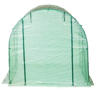 Greenhouse Polytunnel 2m x 2m Steel Frame Netted Windows PE Cover