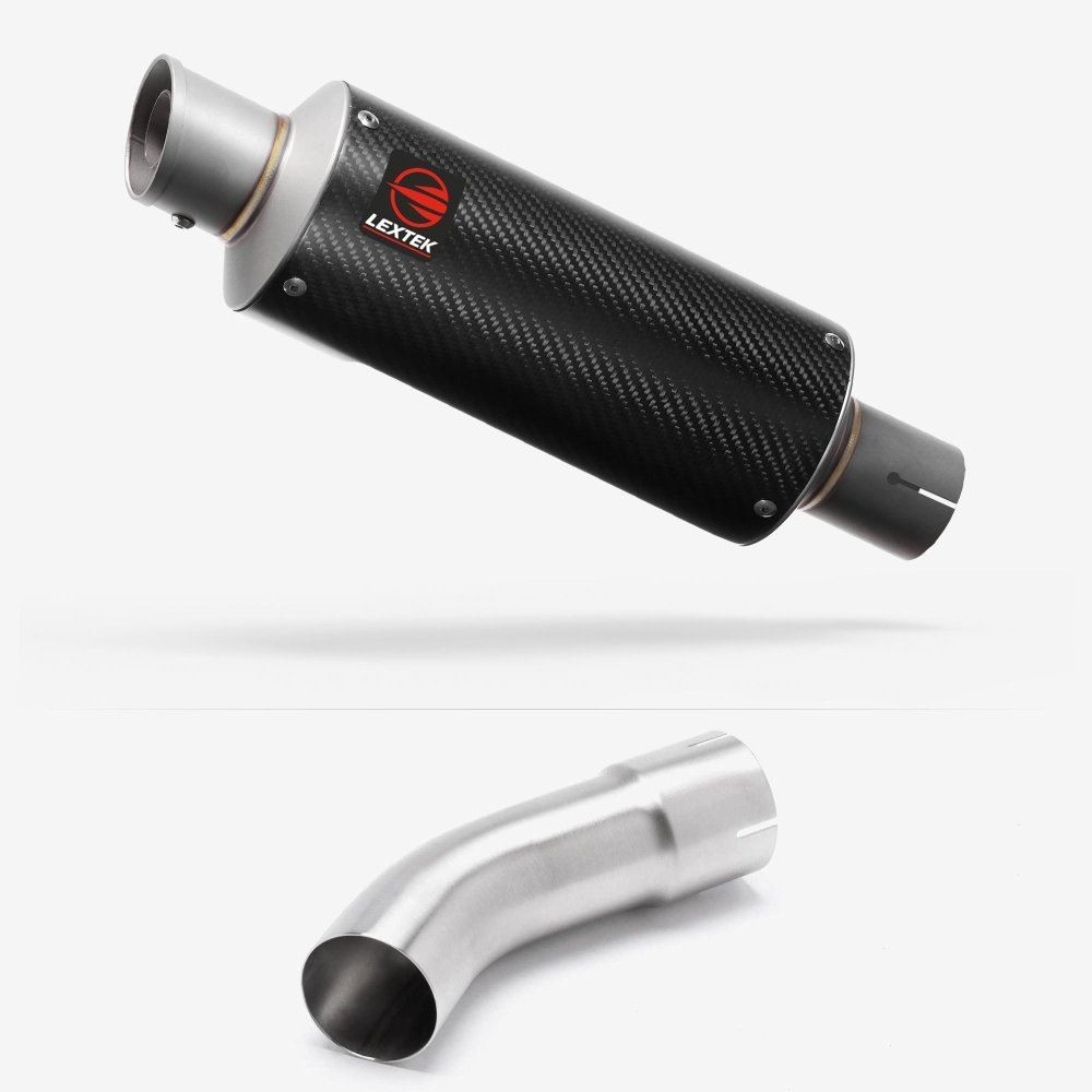 Lextek GP8C Stubby Exhaust 240mm with Link Pipe for Suzuki GSX-S 1000 (21-24)