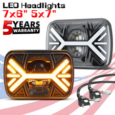 7x6" LED Headlight Hi-Lo Beam DRL For Toyota Pickup 1982-1995 Truck 4Runner