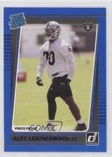2021 Panini Donruss Rated Rookie Press Proof Blue Alex Leatherwood #335 10uo