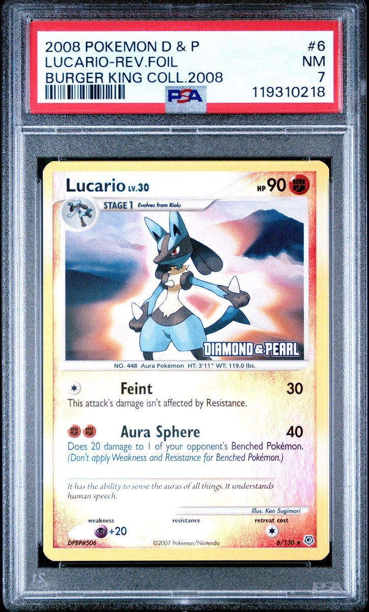 Lucario - [Diamond & Pearl] 006/130 Burger King Reverse Holo for