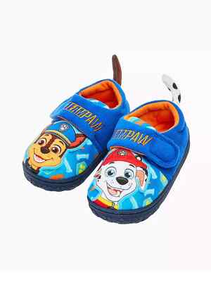 Jungen Hausschuhe Paw Patrol Größe 6-12 Chase Team Paw 3D Schwanzreißband Verschluss Riemen