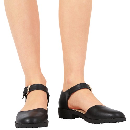 ZAPATOS ESCOLARES DE MUJER NIÑA TACÓN BAJO PLANO TALLA 13-8 - Imagen 4 de 11