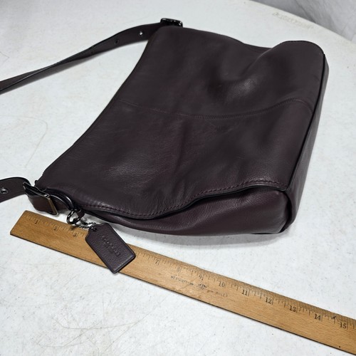 Coach Crossbody Dufflette 21378 Bag Purse | Brown Leather Zip Top | Large Size - Picture 20 of 21