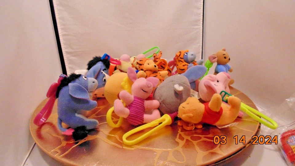 15 Plush Disney McDonald Backpack CLIPS - 8 Tigger Movie & 7 Winnie the Pooh - Image 2 of 4
