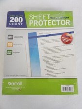 Samsill 200 Non-Glare Heavyweight Sheet Protectors Reinforced 3 Hole Top Load