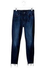 Mother Jeans High Waisted Looker Ankle Fray Size 28 in Last Call Dark Wash
