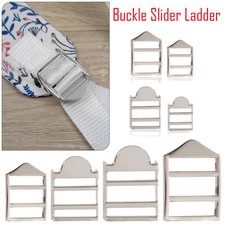 Metal Strap Slider Tri Glide Buckle 19mm 24mm Silver Bag Webbing Backpacks DIY