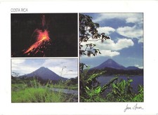 Exploding Volcano, Serene Volcano, Views of Arenal Volcano Costa Rica Postcard