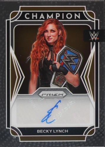 2022 PANINI PRIZM WWE CHAMPION SIGNATURES CS-BLY BECKY LYNCH PSA 8