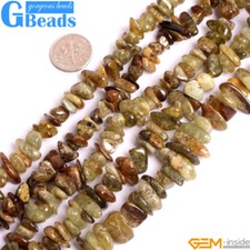 Freeform Prehnite Quartz Natural Gemstone Loose Spacer Jewelry Making Beads 15