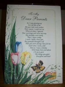To My Dear Parents Calligraphy Sue Skeen Print 5 X 7 Christian Based Poem Ebay