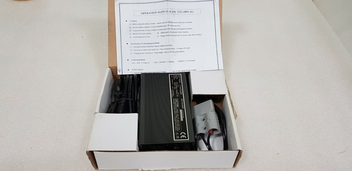 SCHAUER JAC1212 Smart Battery Charger - Universal Lead Acid Charger For All Battery Types