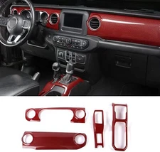 For Jeep Wrangler JL JT 2018+ ABS Center Console Dashboard Panel Gear Shift Trim