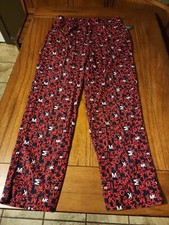NWT 40 Michael Kors Men's Loungewear Logo Pajama Pants RED  BLACK Size LARGE