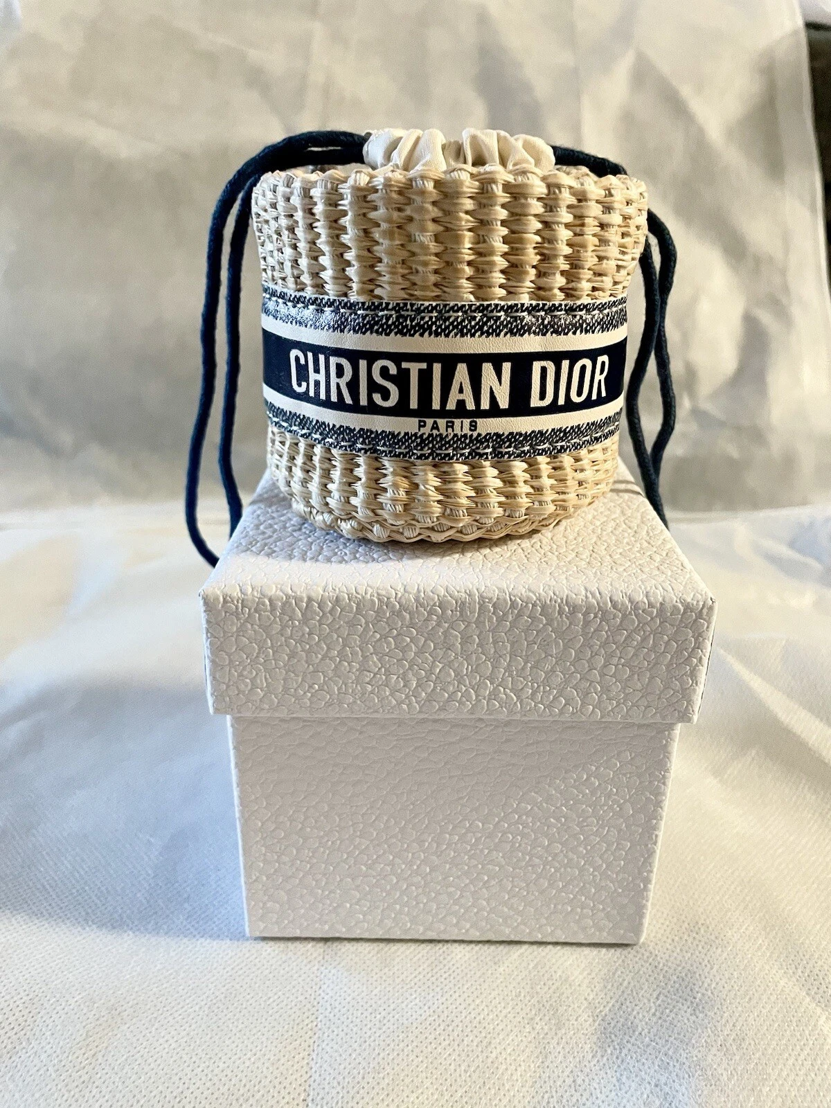Christian Dior Pochette Paille Mini Bandoulière Épaule Nouveauté Seau