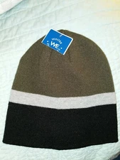 Winter Essentials Beanie Tricolor Men's One Size, New w/Tag,FREE SHIP