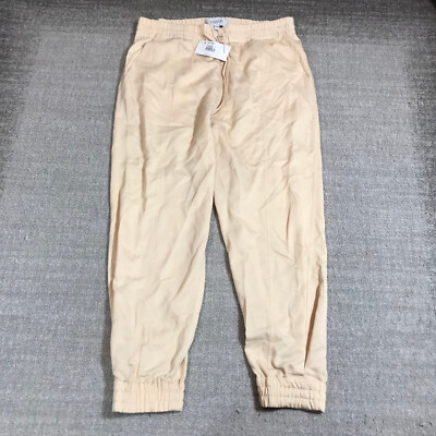 Derek Lam 10 Crosby Pants Womens 10 Jogger Beige Tan Drawstring