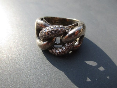 Bague En Argent Avec Pierre D'Ambre - Superbe Bijou Ancien - Occasion