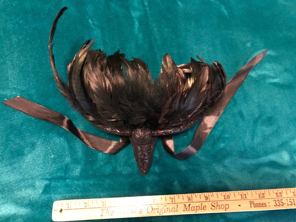 Costume Masque Masquerade Mask Black Sparkle Glitter Shimmer New - Image 3 of 3