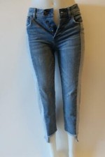 WOMENS PISTOLA LIGHT/MED COLORBLOCK STRAIGHT LEG BUTTON FLY JEANS 25