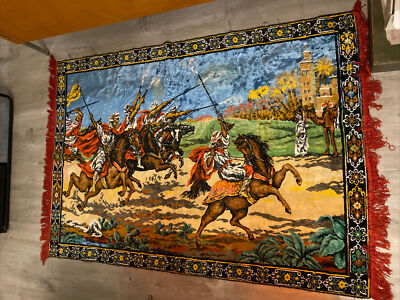 Tapisserie murale tissée femme guerrière celtique reine