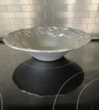 Vintage Pewter RWP Wilton Armetale Oak Leaf & Acorn Serving Salad Bowl USA made