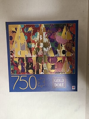 NEW 750 Piece Gold Dore Puzzle, ''Triangles'' Milton Bradley