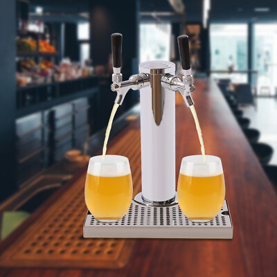 NEW Kegerator Tower Kit Beer Conversion Kit Double Faucet Keg Tower Two Taps