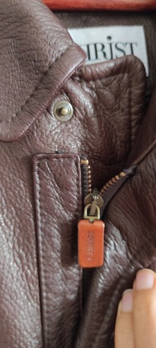 VTG Christ Germany Leather Sheepskin Deer Nappa Lambskin Brown Jacket Size 52 - Picture 8 of 19