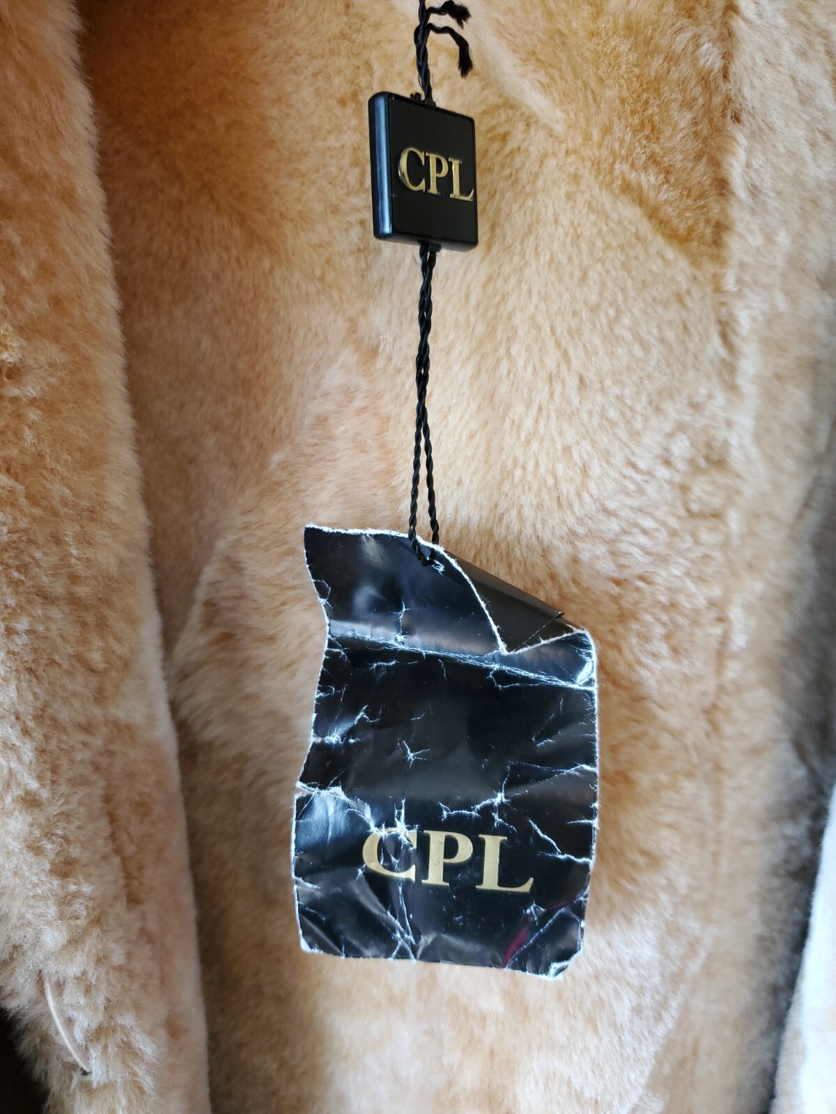 CPL Tan Shearling Coat Jacket Tan Sheepskin Jacket Vintage Retro Boho image 7