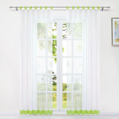Transparent Gardine Schlaufenschal Vorhang Stores Landhaus Modern Wohnzimmer - Bild 1 von 4
