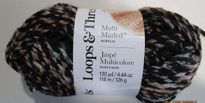 LOOPS AND THREADS..MULTI MARLED..COFFEE