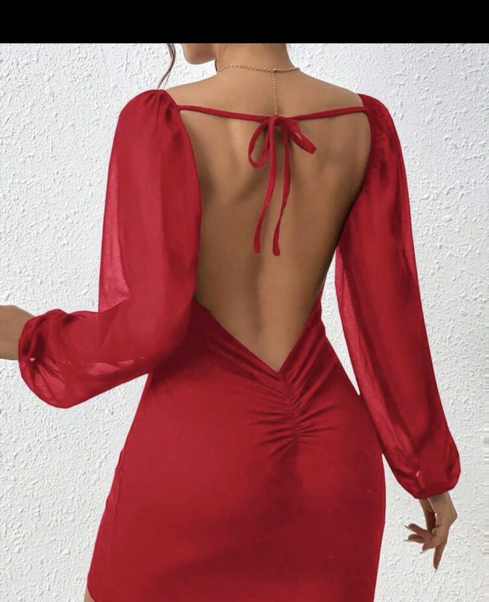 red bodycon dress ebay Womens Small Red Bodycon Dress