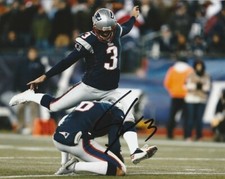 STEPHEN GOSTKOWSKI SIGNED NEW ENGLAND PATRIOTS KICKER 8x10 PHOTO #1 AUTOGRAPH