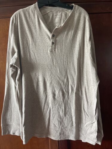 Apt 9 Mens Henley L/S Shirt Tab Size XXL