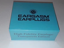 EARGASM HIGH FIDELITY EARPLUGS TRANSPARENT EDITION NOISE REDUCTION 16DB NEW 