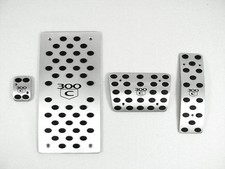 4pcs Combo Aluminum 300c Engraved Pedals For 05-10 Chrysler 300 Automatic Trans