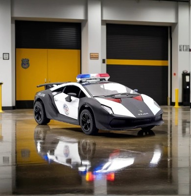 LAMBORGHINI SESTO ELEMENTO Maßstab 1:38 Diecast Modell Sport Polizeiauto KINSMART