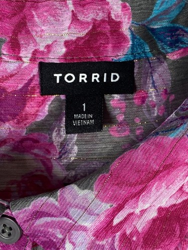Vestido midi para mujer Torrid 1X Plus rosa transparente floral hada cabaña femenino - Imagen 4 de 8
