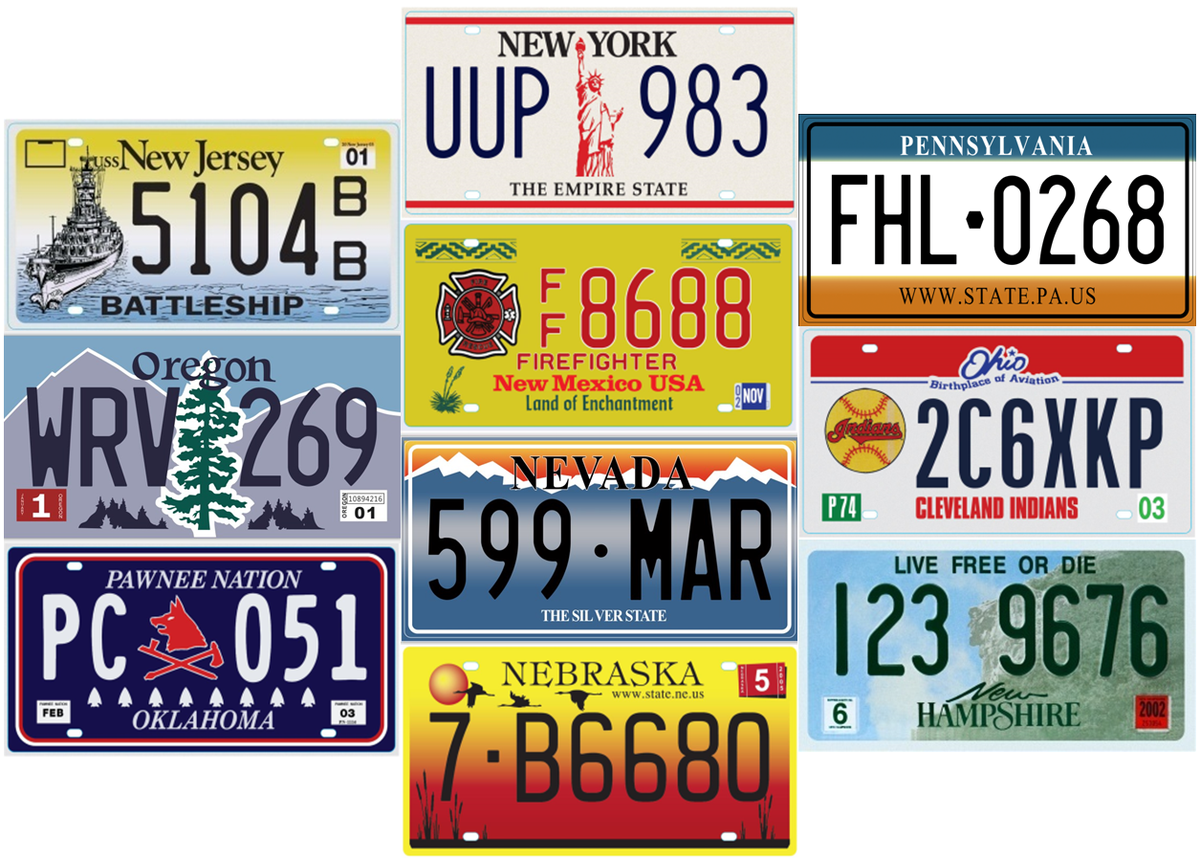 LOT DE 10 Plaques D'immatriculation Américaines En Métal USA - Foto 2