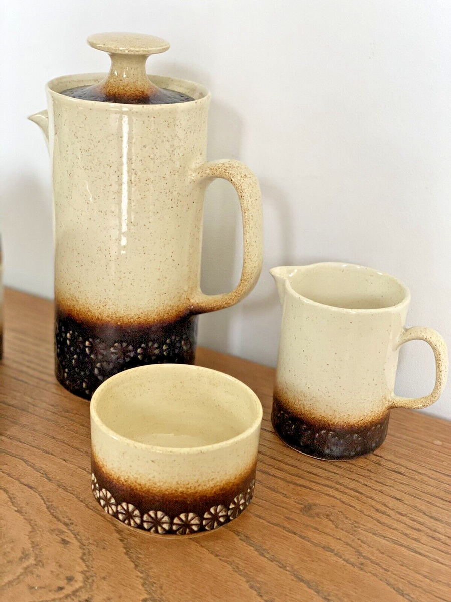 Vintage Iden Pottery Rye Sussex Coffee Set - Coffee Pot - 6